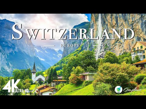 SWITZERLAND • 4K Relaxation Film: Winter to Spring • Relaxing Music – Nature 4k Video UltraHD