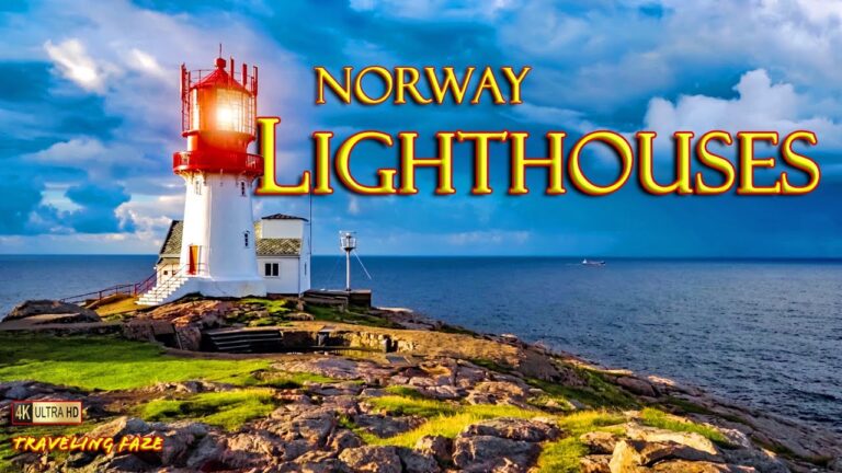 Lighthouses in Norway 4K ~ Travel Guide (Relaxing Music)