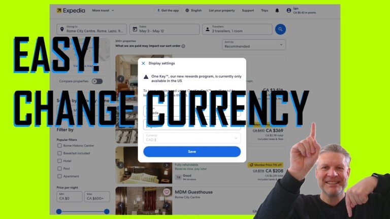 EASY – How To Change Currency in Expedia