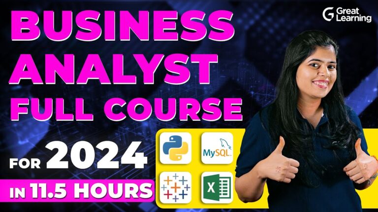 Business Analyst Full Course for 2024 | Business Analytics | Business Analyst Training for Beginners