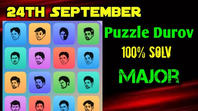 24 September Major Puzzle Durov Solved Today | Major Daily Combo Card 24 September | Major Puzzle